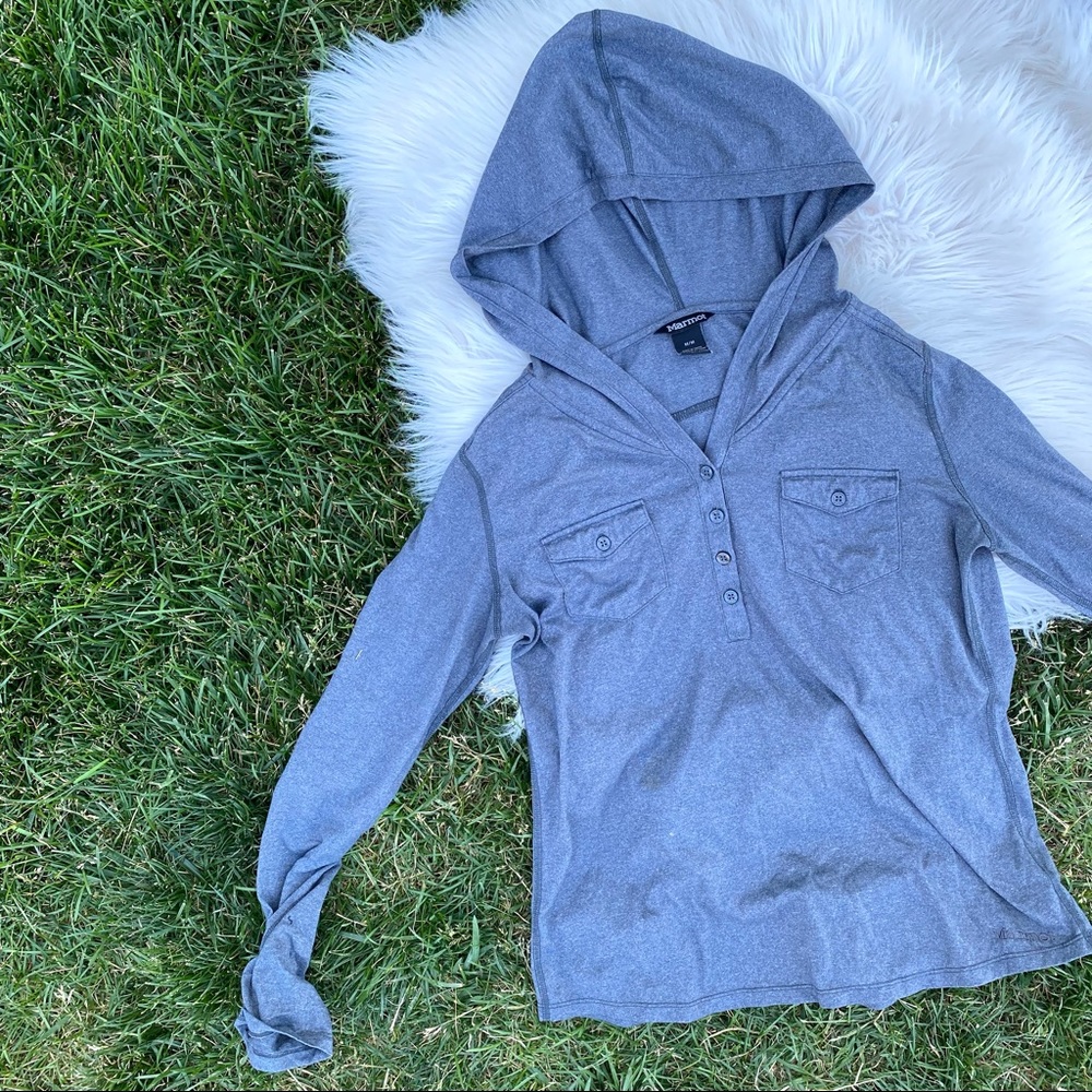 Marmot gray hoodie medium
